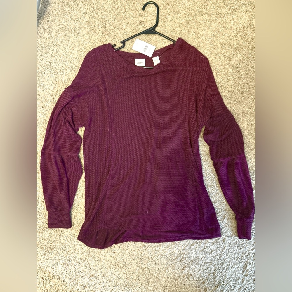 Daytrip Maroon Long Sleeve Blouse